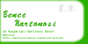 bence martonosi business card